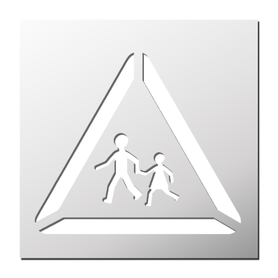 Pochoir Panneau signalisation Ecole