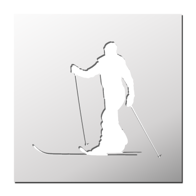 Pochoir Ski de fond