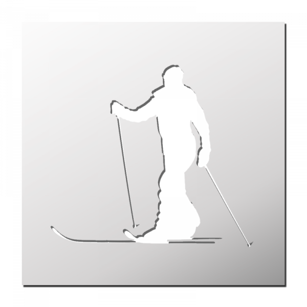 Pochoir Ski de fond