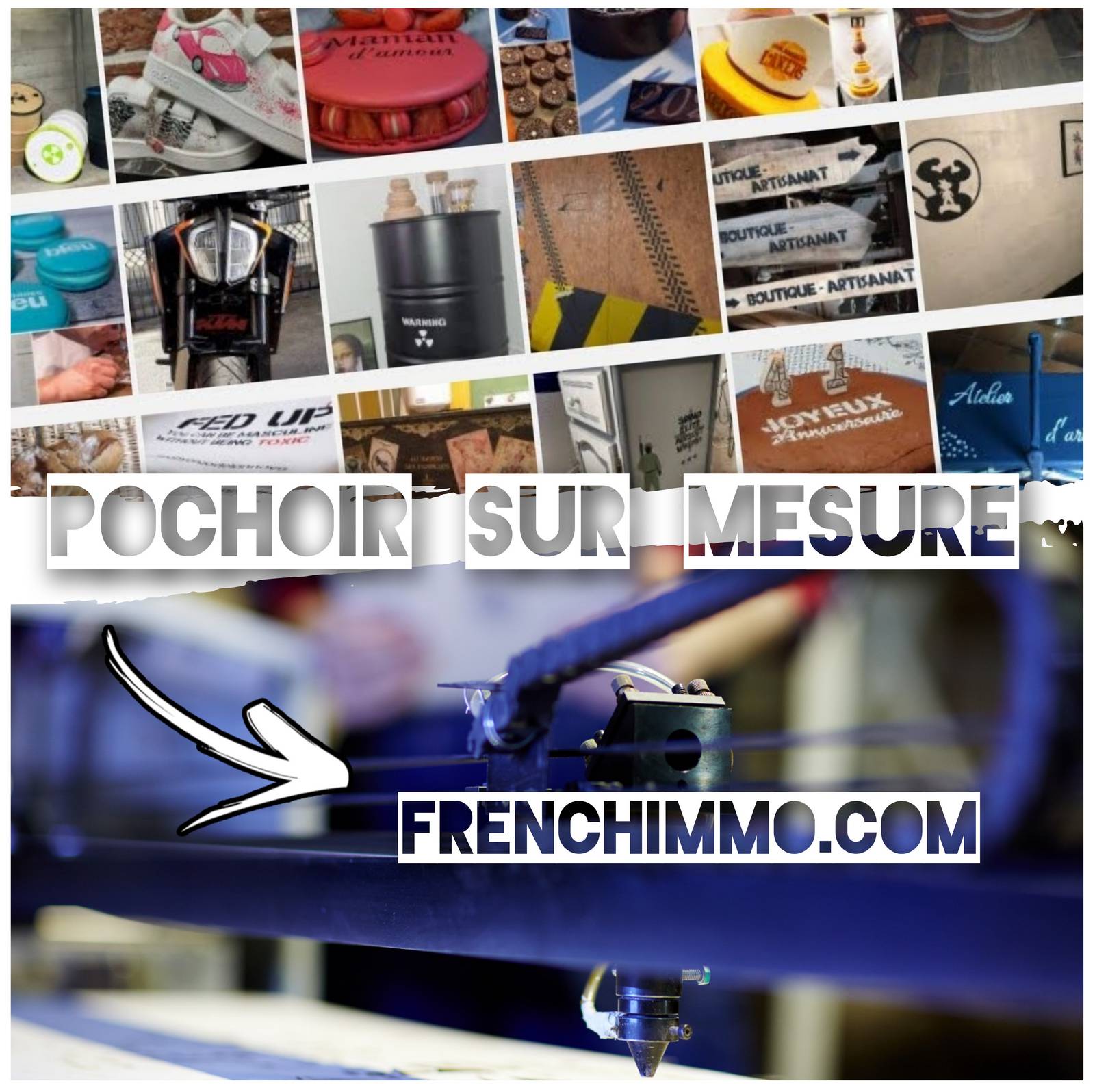 Pochoirs sur mesure, fabriqués en France