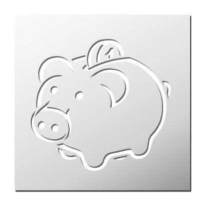 Pochoir Tirelire Cochon