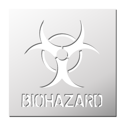 Pochoir BIOHAZARD