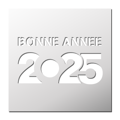 Pochoir Bonne Année 2025