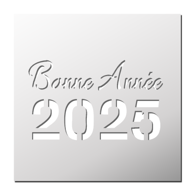 Pochoir Bonne Année 2025