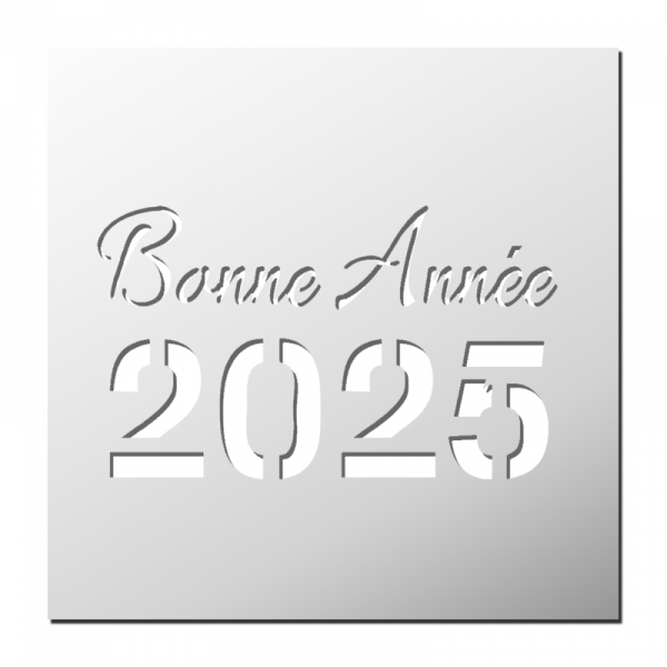Pochoir Bonne Année 2025