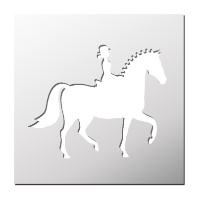 Pochoir Cavalière