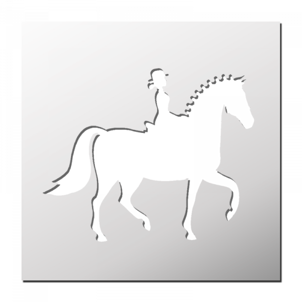 Pochoir Cavalière