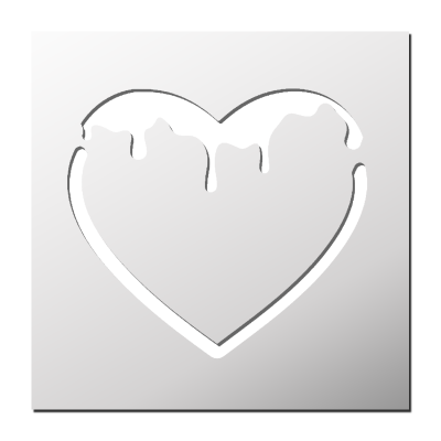 Pochoir Coeur Chocolat