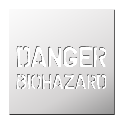Pochoir DANGER BIOHAZARD