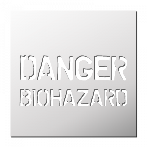 Pochoir DANGER BIOHAZARD