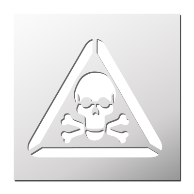 Pochoir Danger de Mort