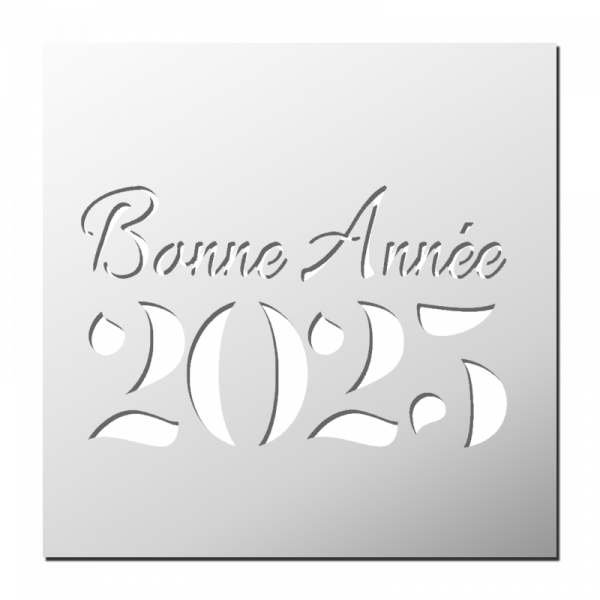 Pochoir Bonne Année 2025