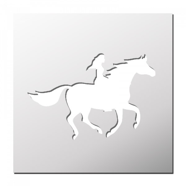 Pochoir Cavalière