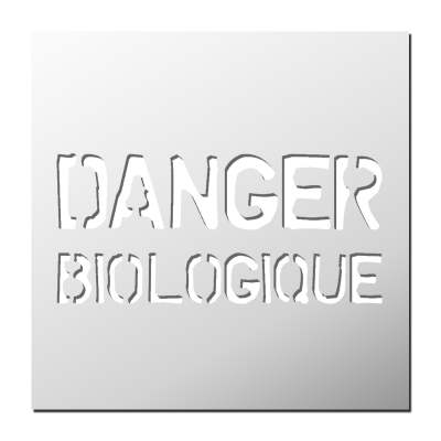 Pochoir DANGER Biologique