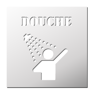Pochoir Douche