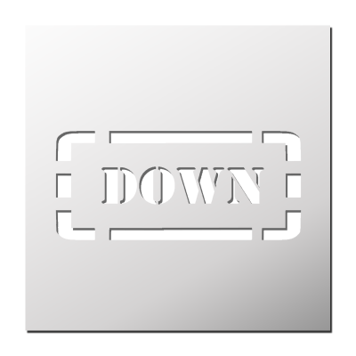 Pochoir DOWN