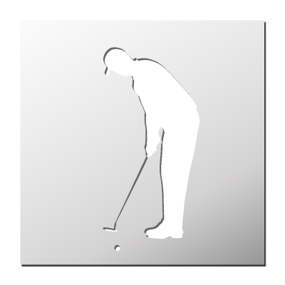 Pochoir Golfeur