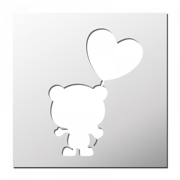 Pochoir Ourson Coeur