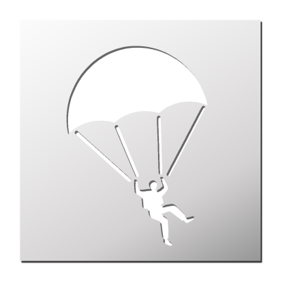 Pochoir Parachutiste