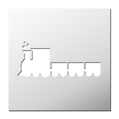 Pochoir Train avec wagons