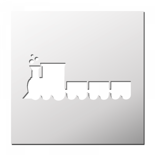 Pochoir Train avec wagons