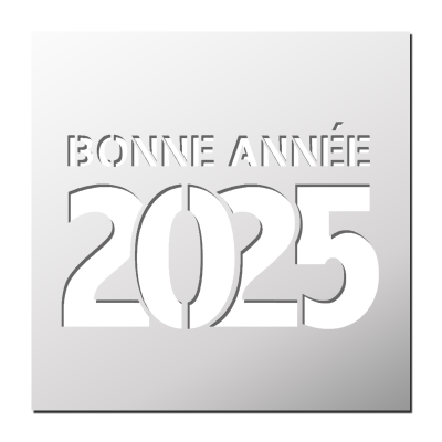 Pochoir Bonne Année 2025