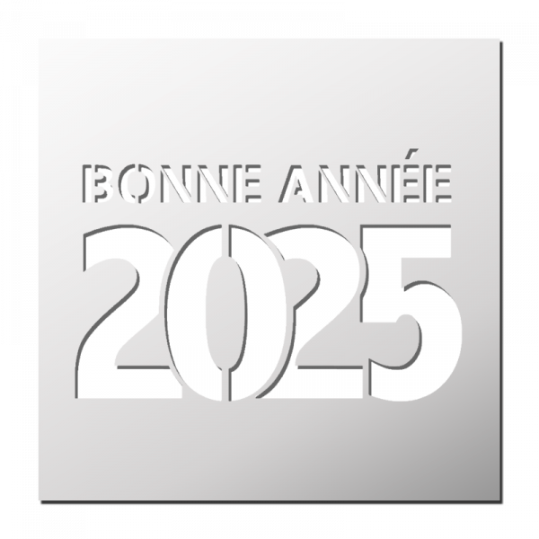 Pochoir Bonne Année 2025