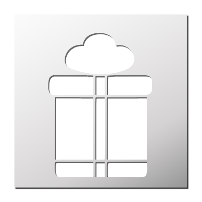 Pochoir Cadeau de Noël