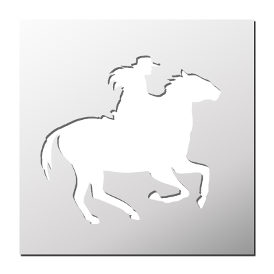 Pochoir Cavalière