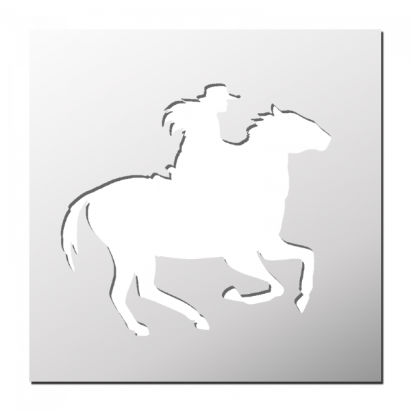 Pochoir Cavalière