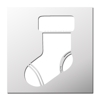 Pochoir Chaussette de Noël