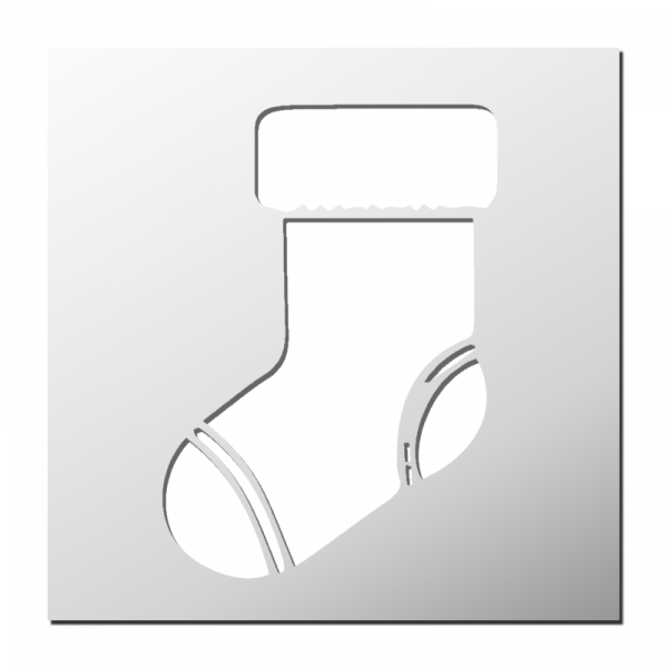 Pochoir Chaussette de Noël