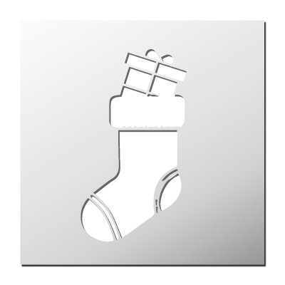 Pochoir Chaussette de Noël