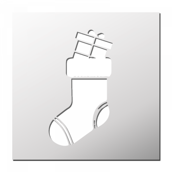 Pochoir Chaussette de Noël
