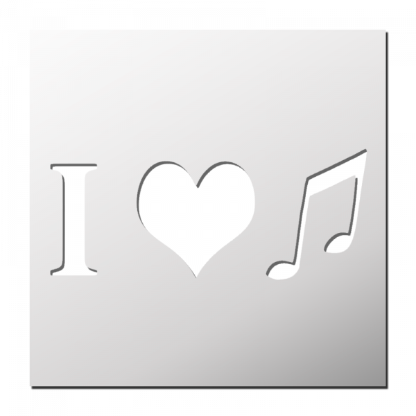 Pochoir J'aime la Musique