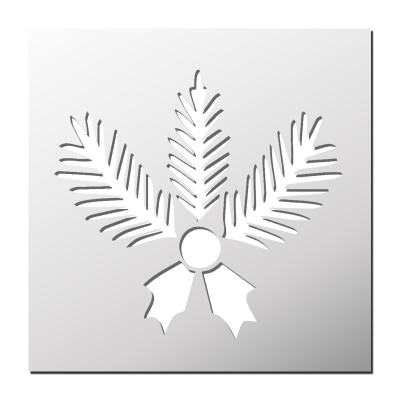 Pochoir Houx Noël
