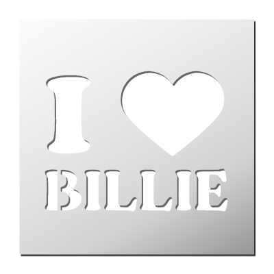Pochoir I LOVE BILLIE
