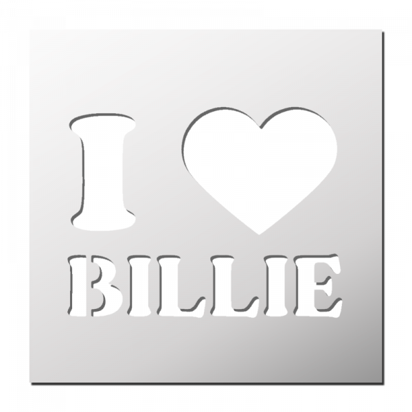 Pochoir I LOVE BILLIE