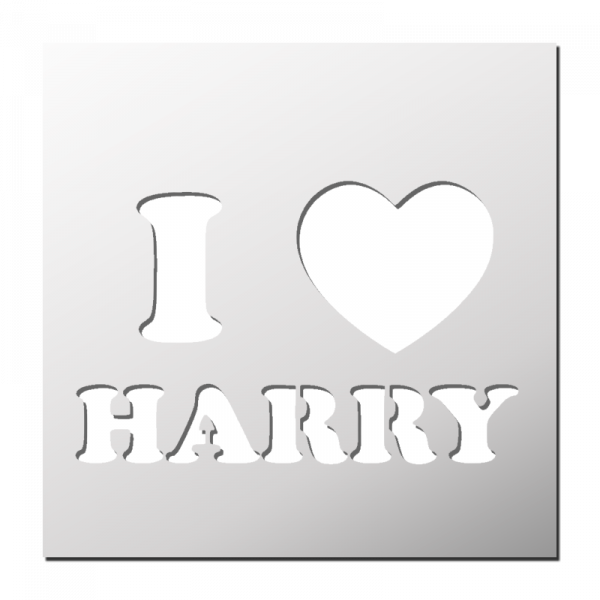 Pochoir J'aime Harry