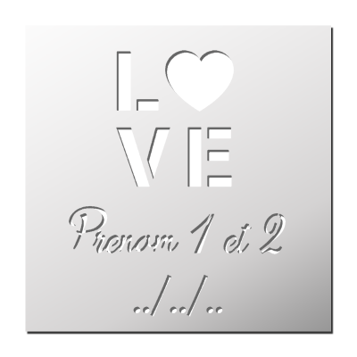 Pochoir LOVE 💕 Prénoms personnalisés