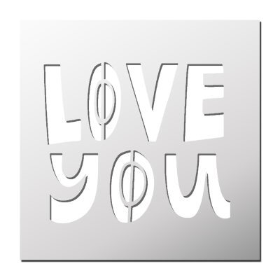 Pochoir LOVE YOU