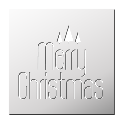 Pochoir Merry Christmas