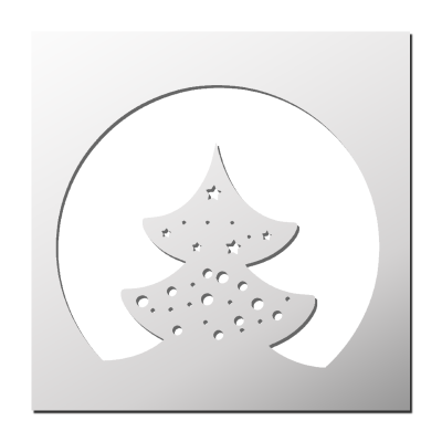 Pochoir Sapin de Noël
