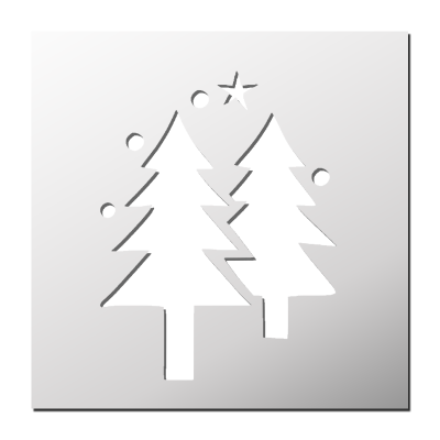 Pochoir Sapins
