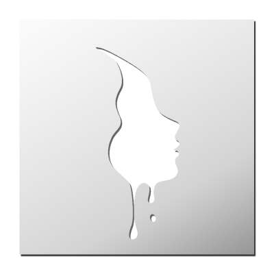 Pochoir Visage Abstrait