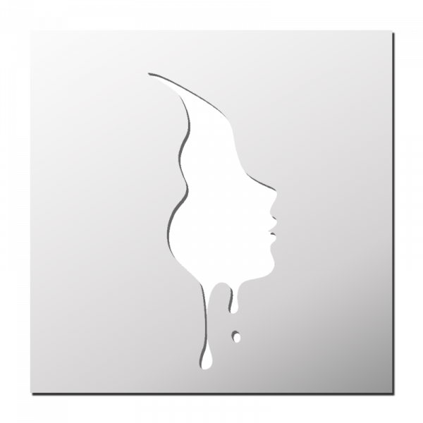 Pochoir Visage Abstrait