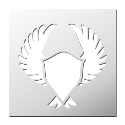 Pochoir Aigle Bouclier
