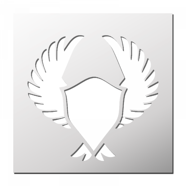 Pochoir Aigle Bouclier