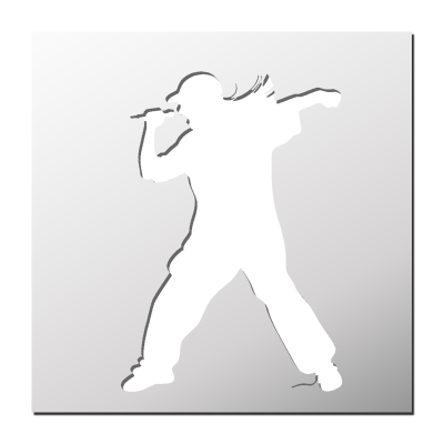 Pochoir Chanteuse