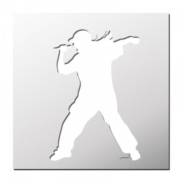 Pochoir Chanteuse